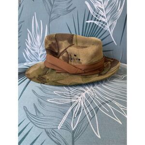 BRONER the best EXPLORER CAMO WOOL FELT HUNT JUNGLE MENS HAT VINTAGE
